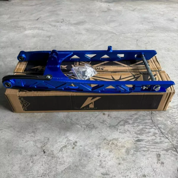 Swing Arm Y15 Y16 Blue Logo Alloy CNC Cutting Design  5 cm Premium Import Quality Premium Blue Extra 5 cm