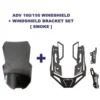 CNC Windshield   Bracket Set Smoke Colour Windshield Set